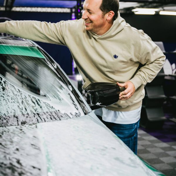 Hoodie Beige Nanolex "Just clean it"