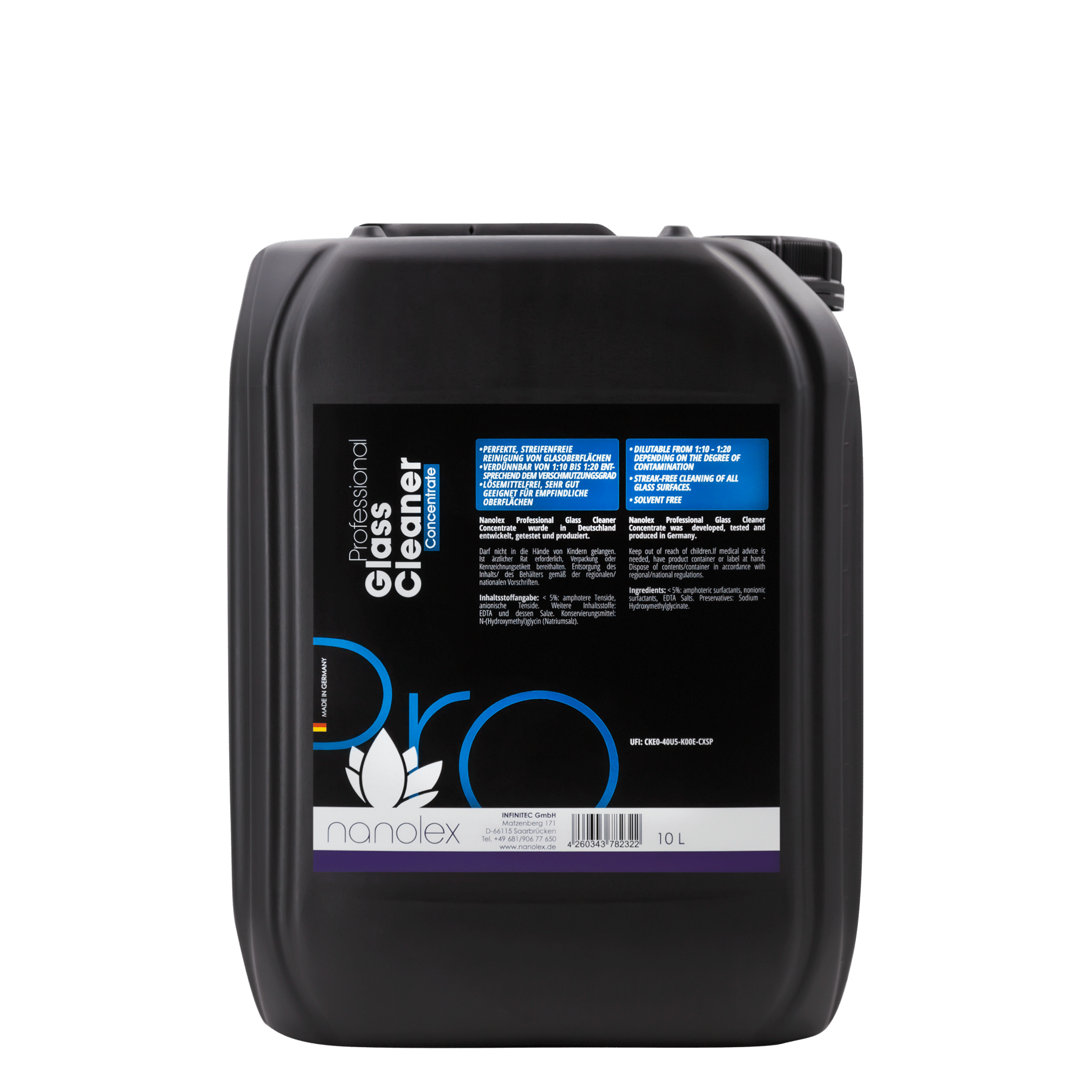 Nanolex Professional Glass-Cleaner Kanister 10L